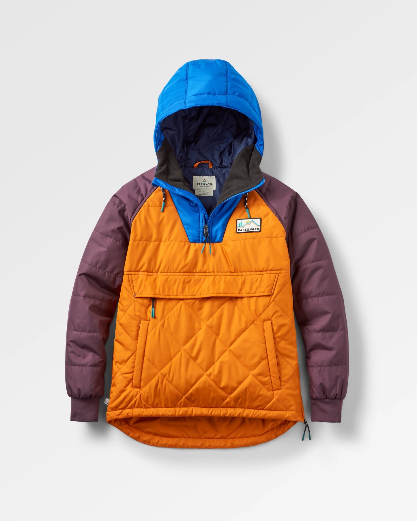 Ocean Recycled Insulated 1/2 Zip Jacket - Sunrise Orange