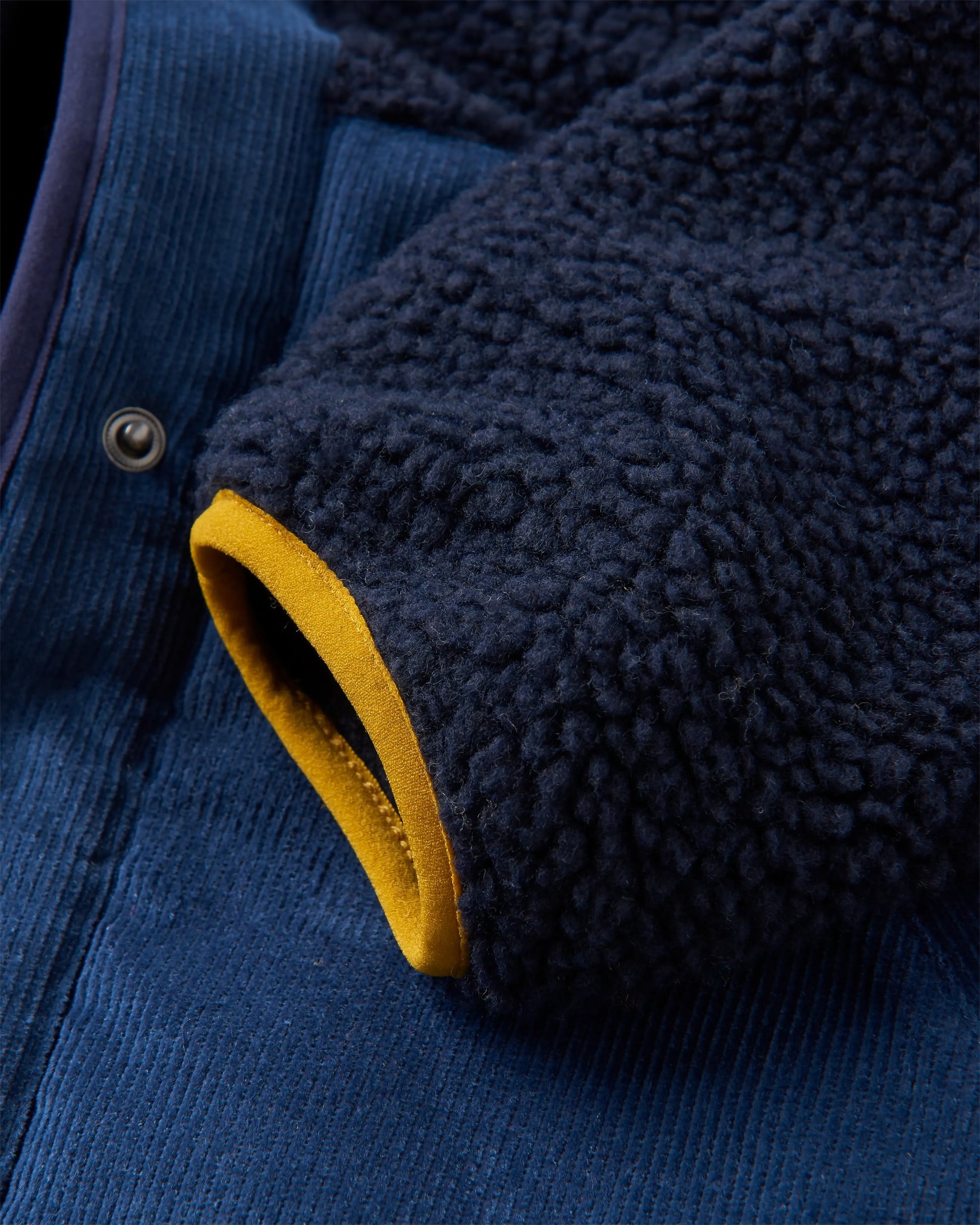 Clover Recycled Deep-Pile Sherpa Fleece - Deep Navy