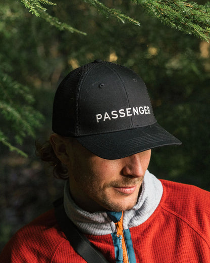 Male_Passenger Recycled Cotton Trucker Cap - Black