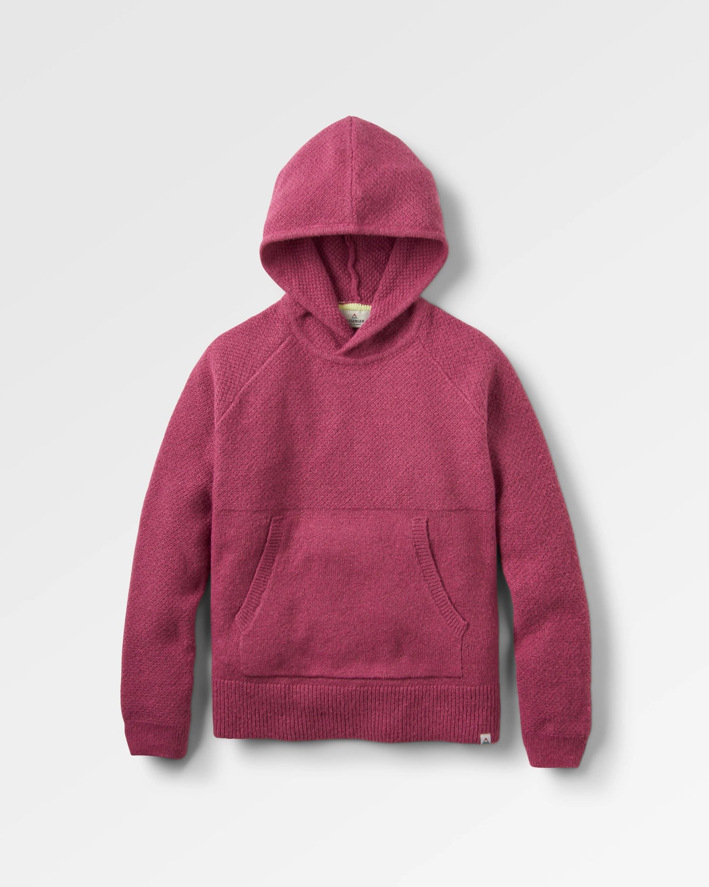 Cove Recycled Knitted Hoodie - Rhubarb