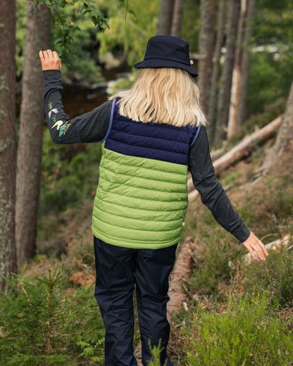 Northstar Down Recycled Vest -  Rich Navy/Pear Green/Arctic