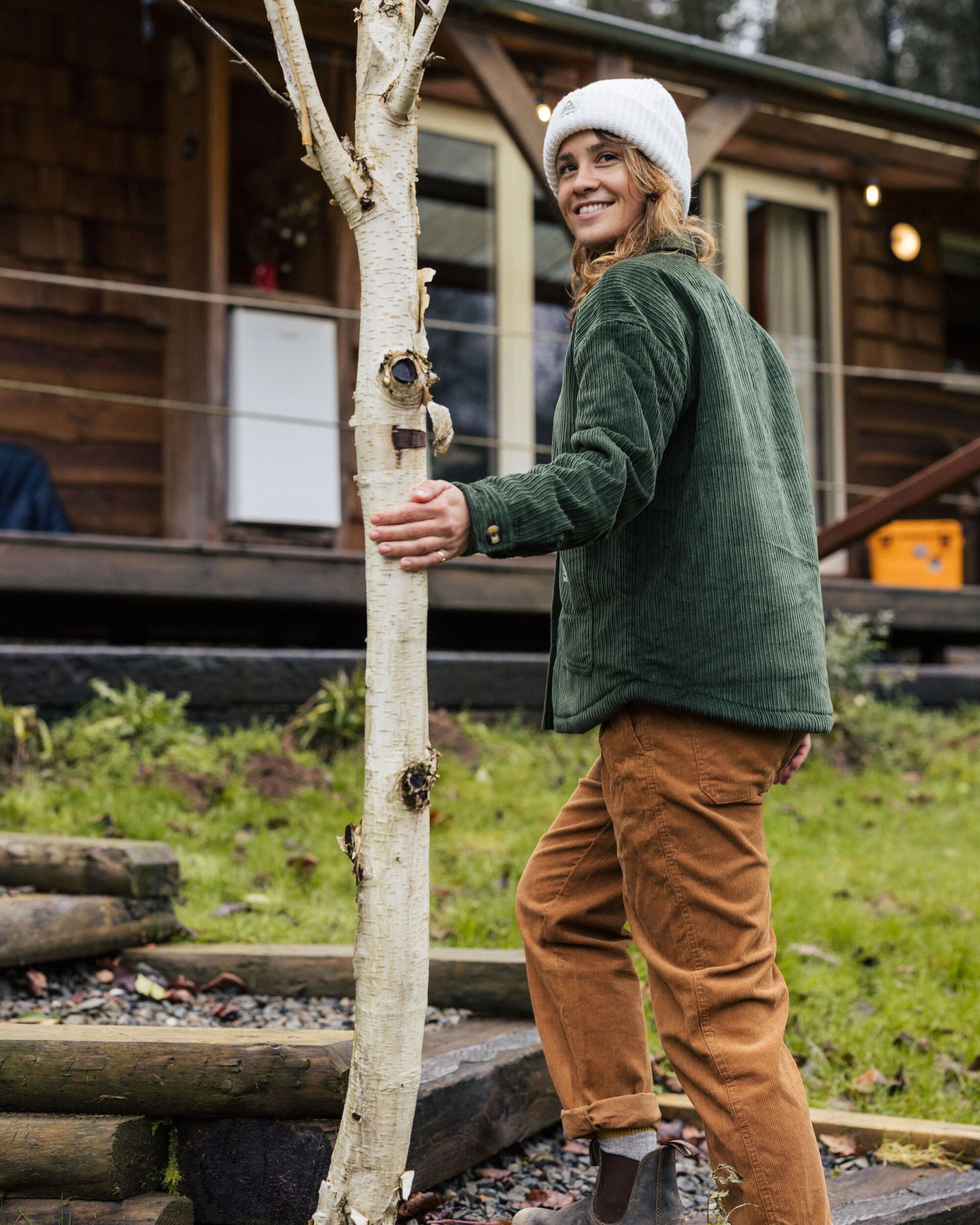 Flint Corduroy Overshirt - Fir Tree