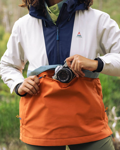 Skyline Recycled Waterproof Anorak - Burnt Orange/Birch