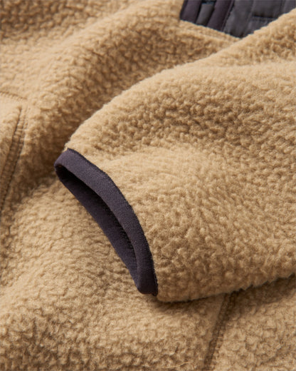 Offgrid 1/2 Zip Recycled Sherpa Fleece - Biscuit