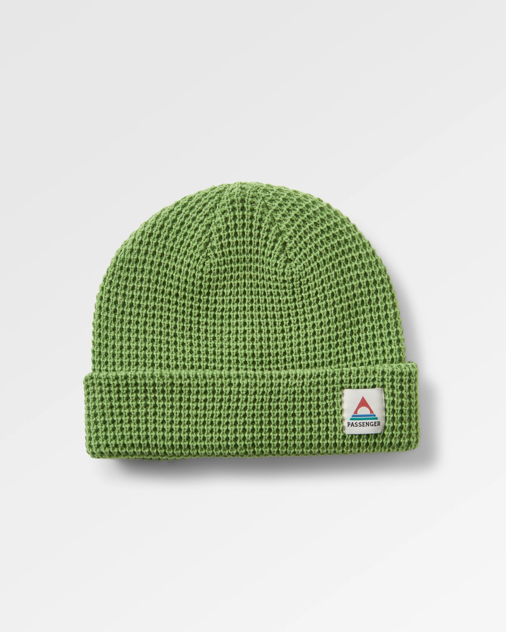 Moss Double Layer Recycled Waffle Beanie - Pear Green