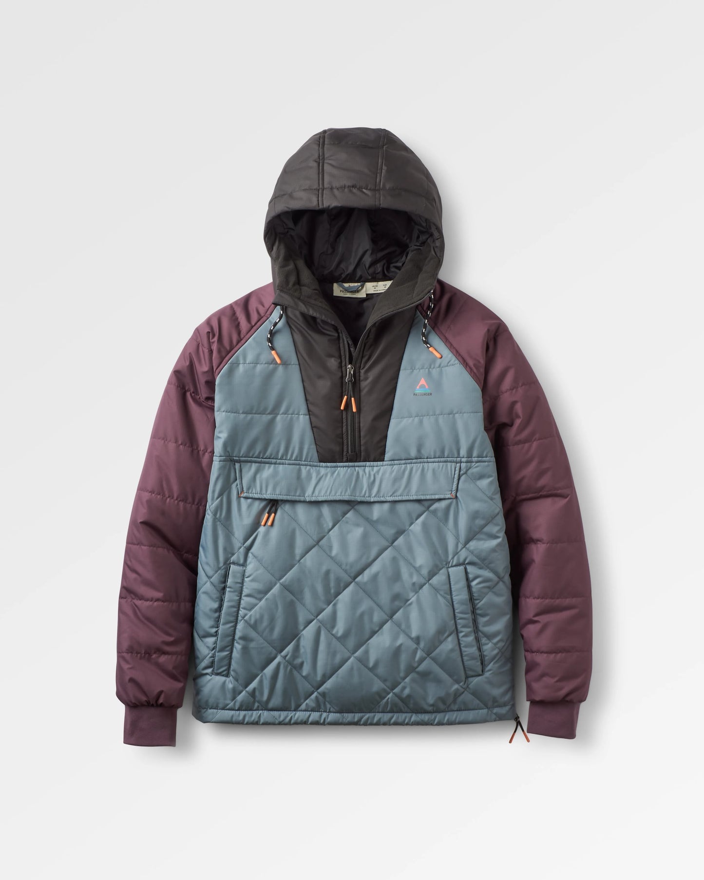 Oceanic Recycled Insulated 1/2 Zip Jacket - Storm Grey/Deep Plum