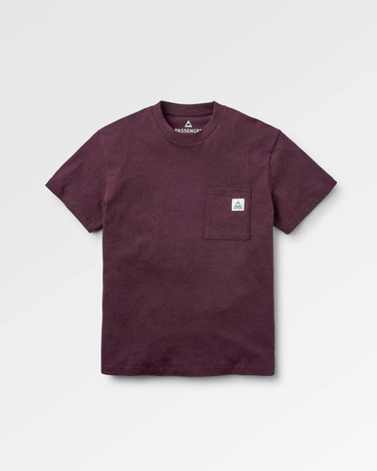 Heritage Recycled Relaxed Fit T-Shirt - Wine Marl