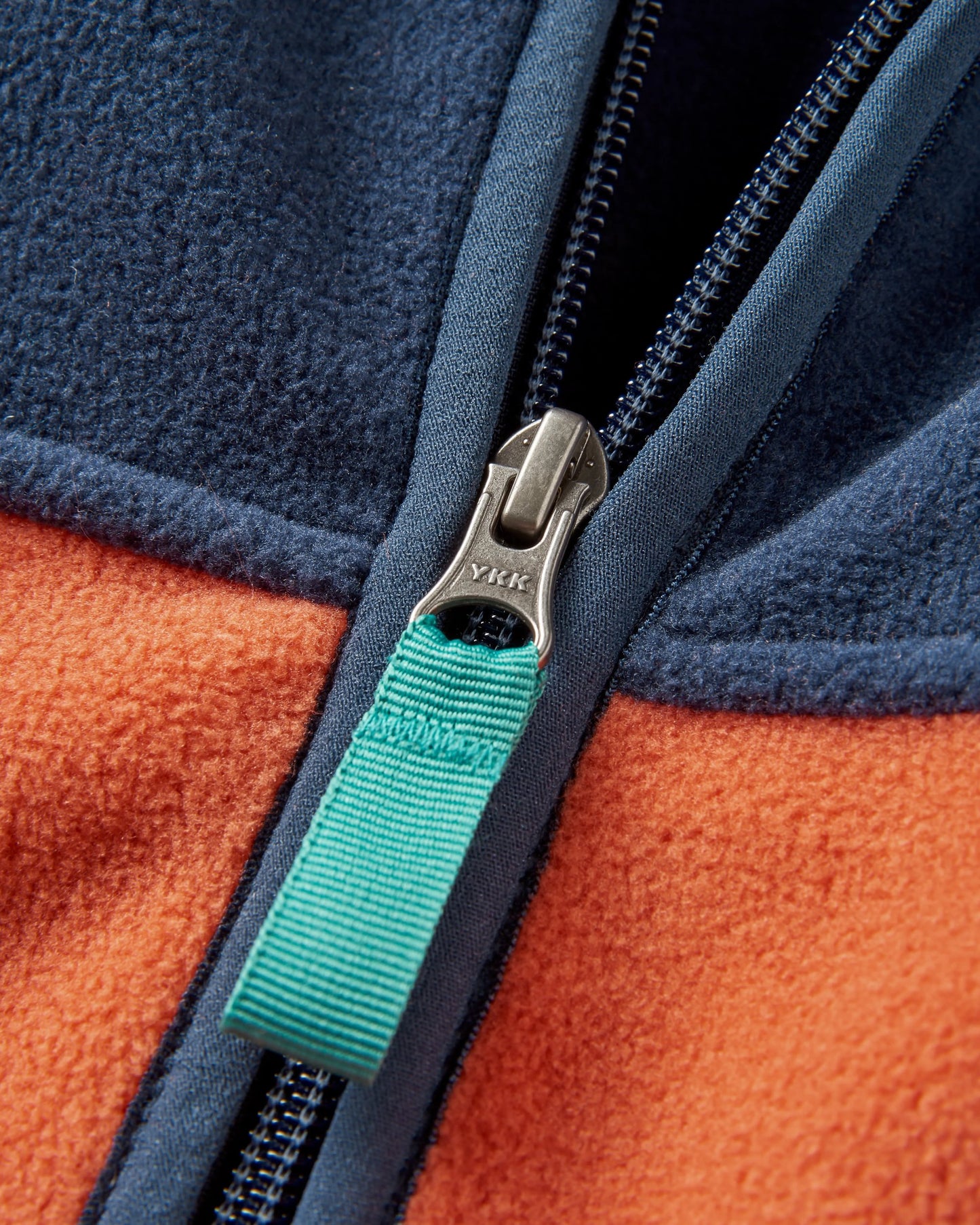 Ridge 2.0 Full Zip Recycled Polar Fleece - Rich Navy/ Burnt Orange