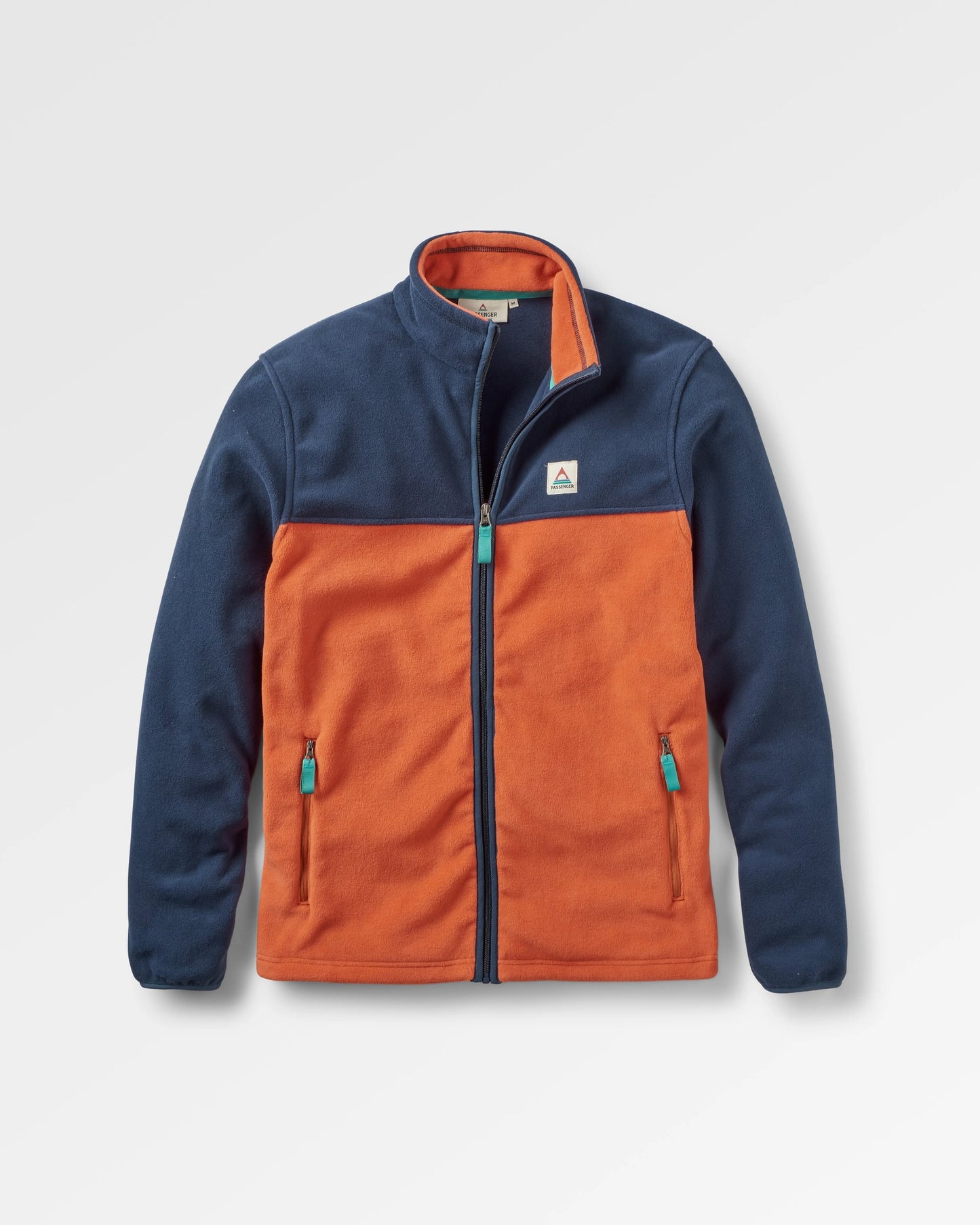 Ridge 2.0 Full Zip Recycled Polar Fleece - Rich Navy/ Burnt Orange