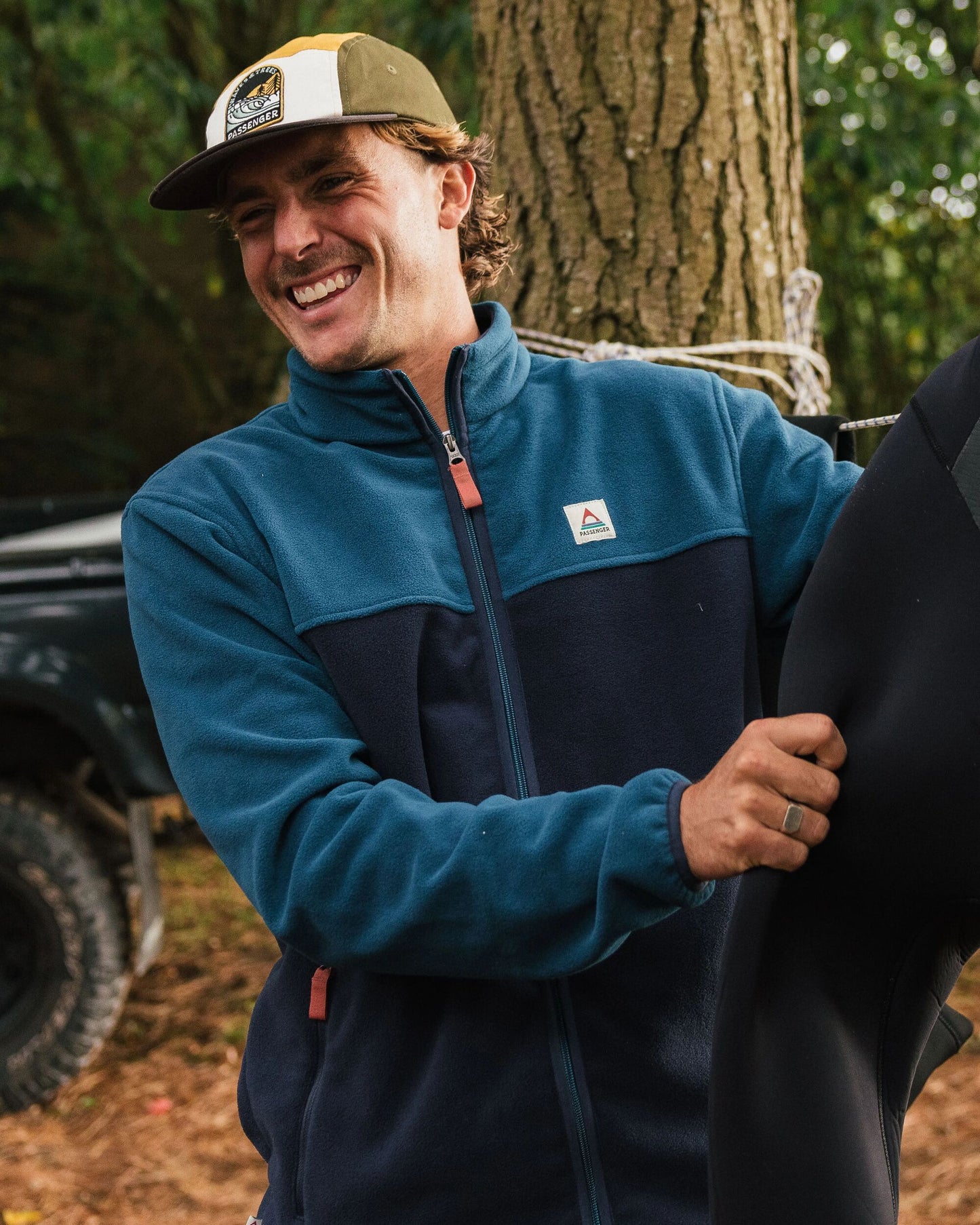 Ridge 2.0 Full Zip Recycled Polar Fleece - Tidal Blue/Rich Navy