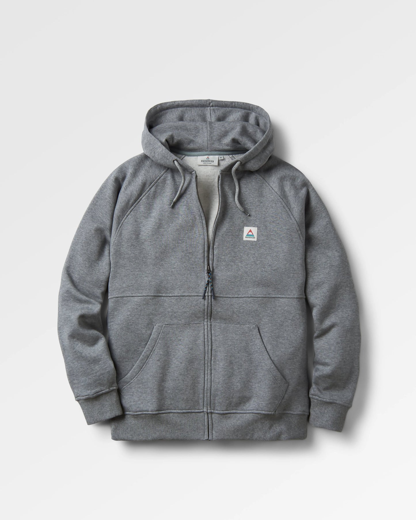 Heritage Full Zip Recycled Cotton Hoodie - Dark Grey Marl