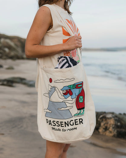 Womens_Sneaky Peak Organic Cotton Tote Bag - Multi - Passenger