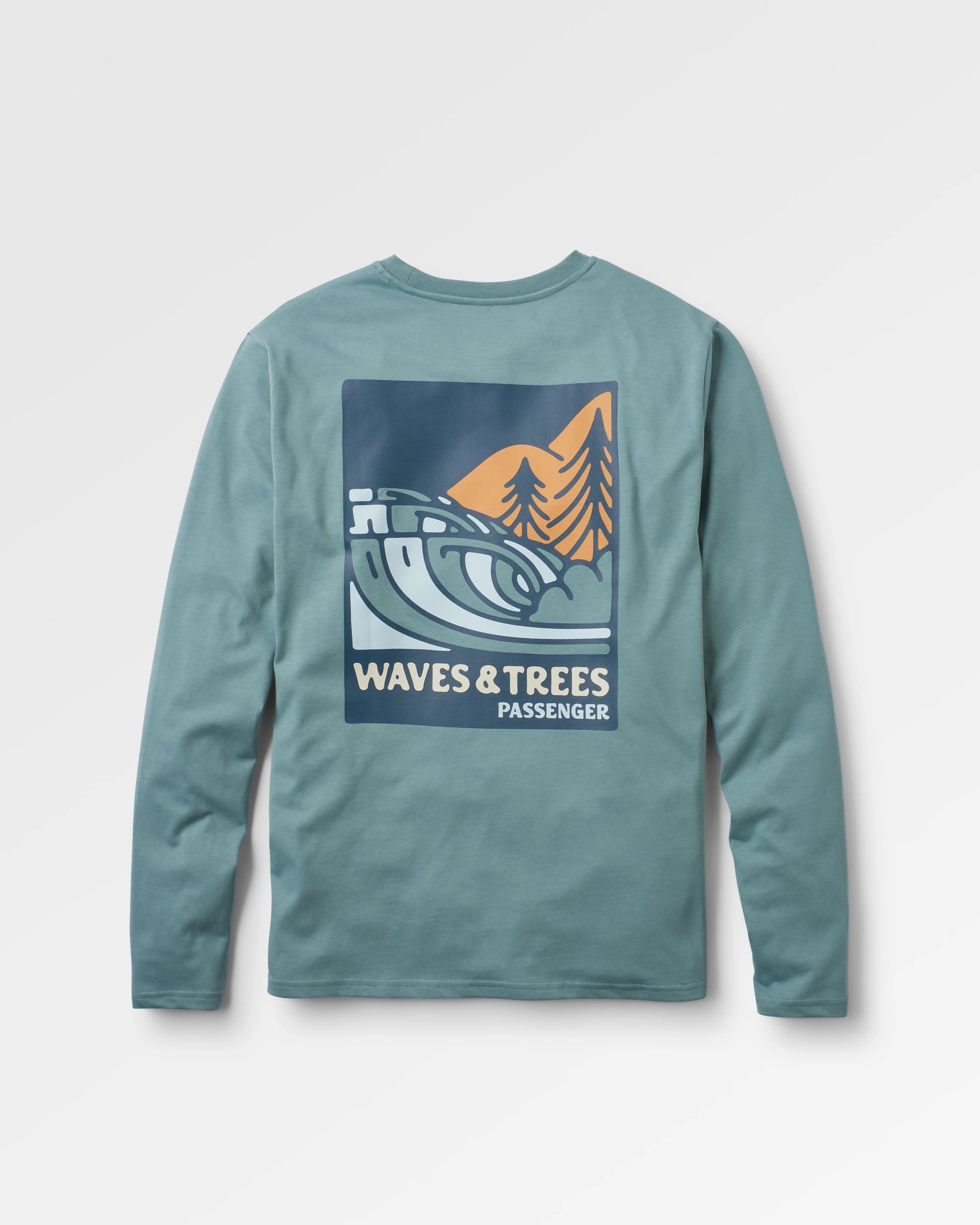 Waves & Trees Organic Cotton LS T-Shirt - Stormy Sea