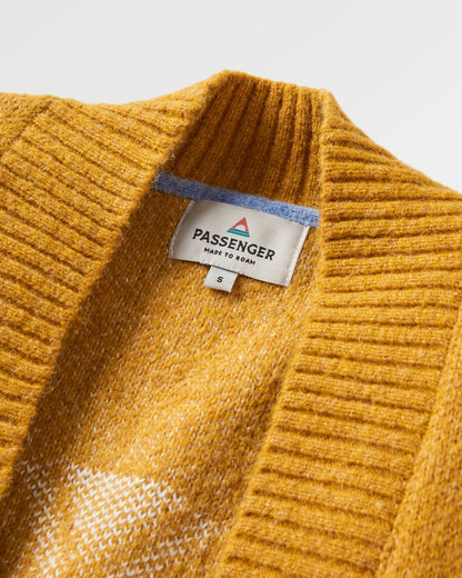 West Coast Recycled Knitted Cardigan - Sunset Yellow Marl