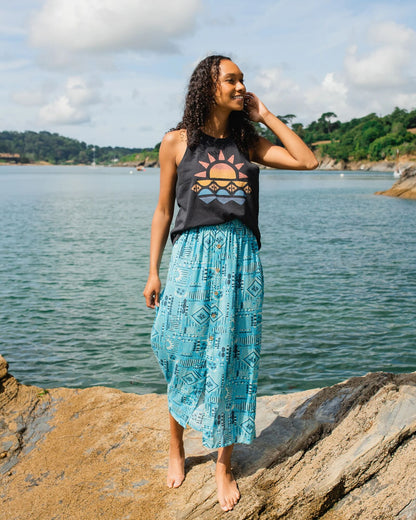 Hannah Skirt - Vintage Patchwork Blue Pool