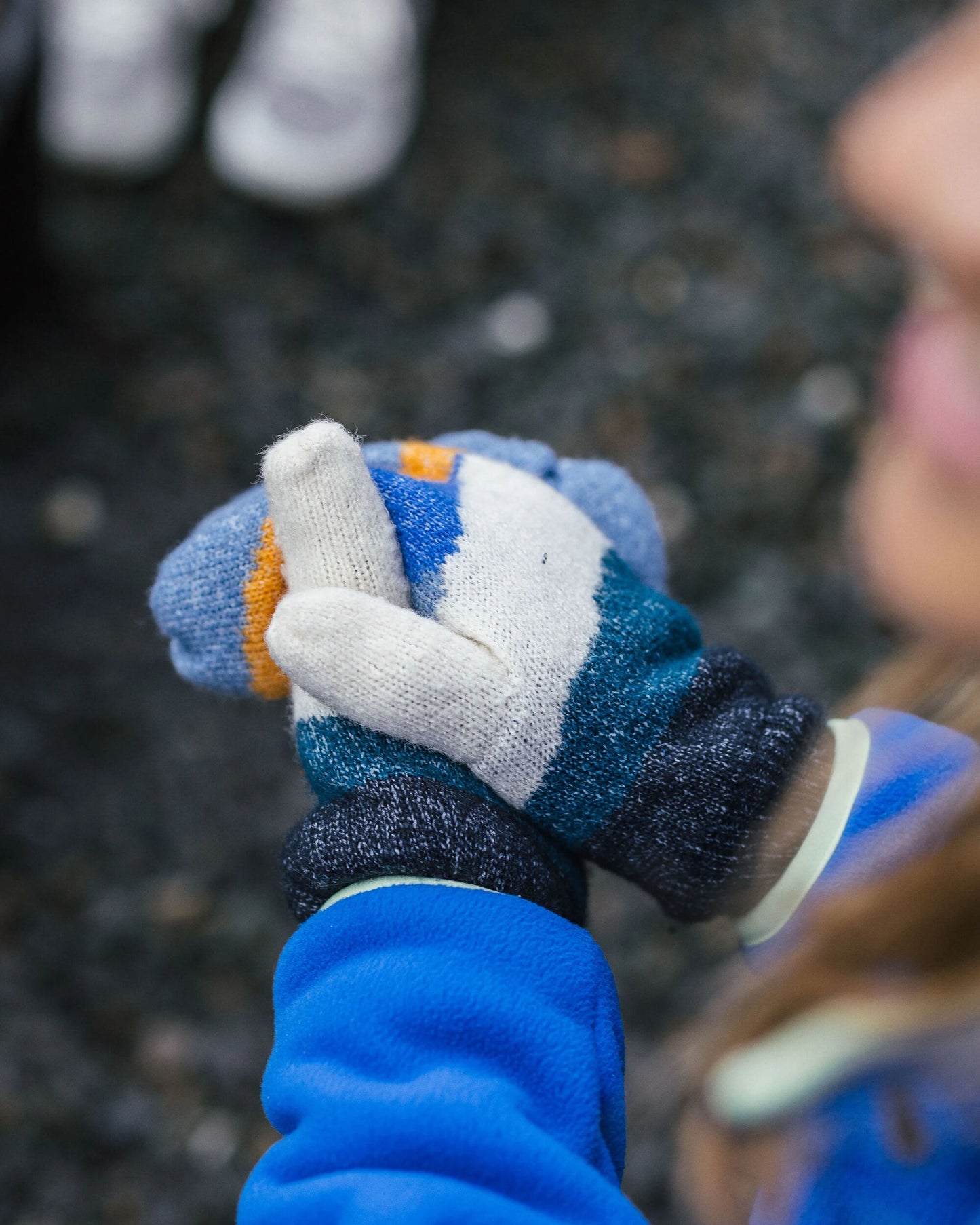 Scenic Recycled Fleece Lined Mittens - Scenic Orange